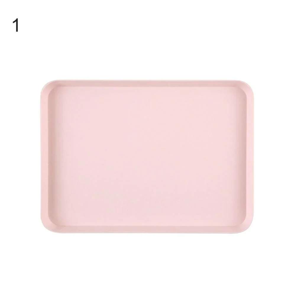 HULIANFU Nordic Simple Rectangular Fruit Dessert Plastic Storage Tray Kitchen Supplies Fruit Plate Restaurant Hotel Bread Pans Tray - Deanwangkt