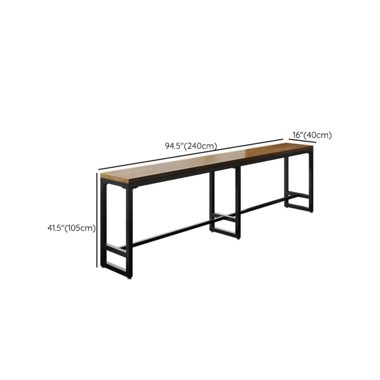 Retro Brown Wooden Industrial Bar Tables