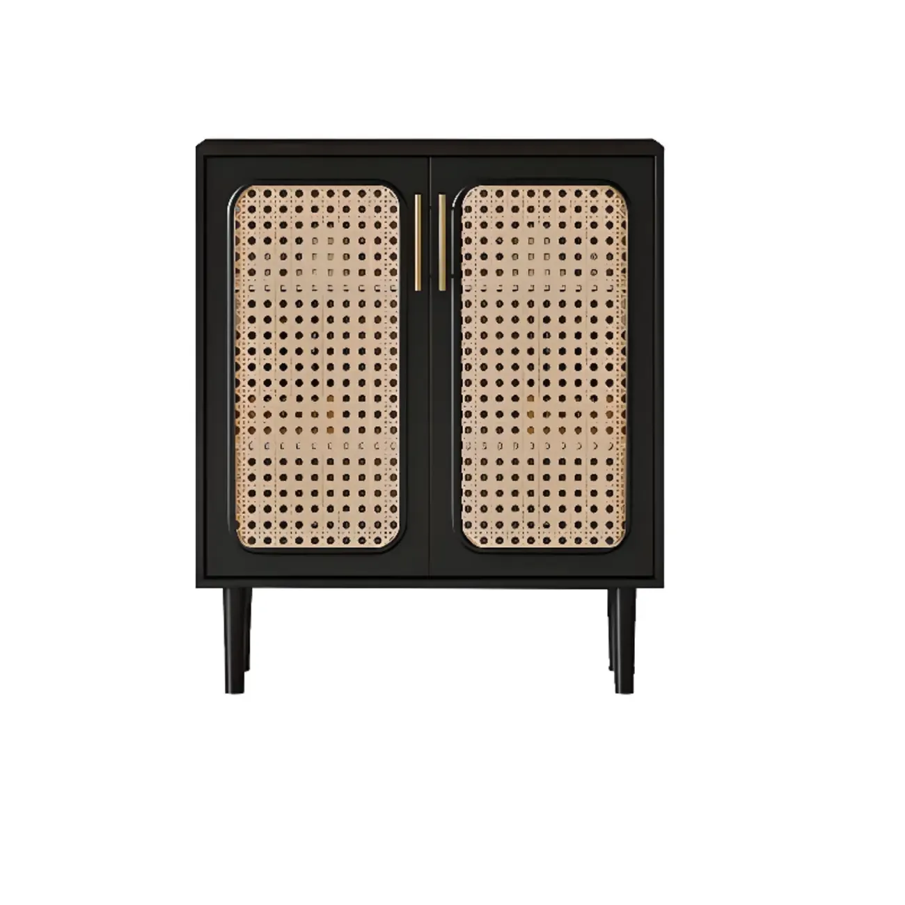 Modern Ink Wood Slab Buffet with Adjustable Shelving