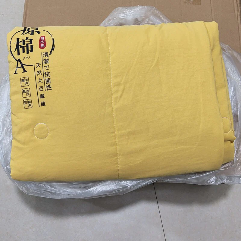 HULIANFU Soybean Fiber Filling Spring Summer Quilt 100% Cotton Fabric Quilting Comforter for Baby Mother Single Double Blanket 100x150 - Deanwangkt