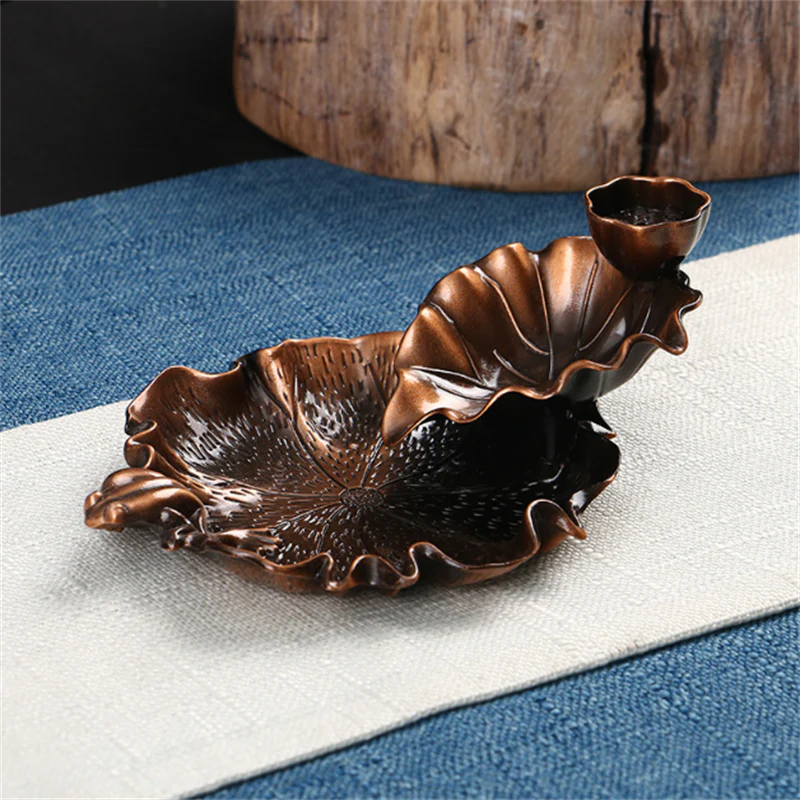 HULIANFU Leaf Tower Incense Ceramic Burner Fragrance Holder Backflow Censer Creative Aromatherapy Smoke Reflux Incense Stick Incense - Deanwangkt
