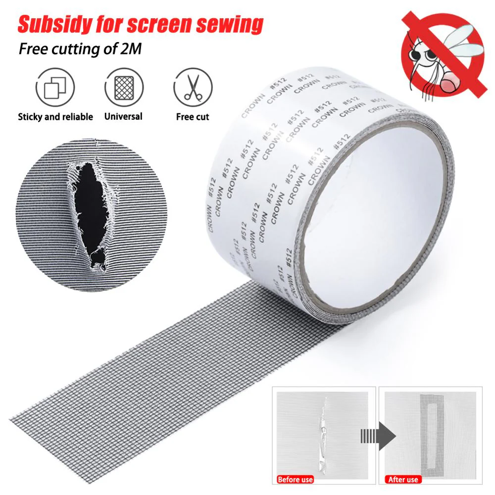 HULIANFU Window Net Anti-mosquito Mesh Sticky Wires Patch Repair Tape new Screen Window Door Mosquito Netting Patch Repair Broken Hole - Deanwangkt