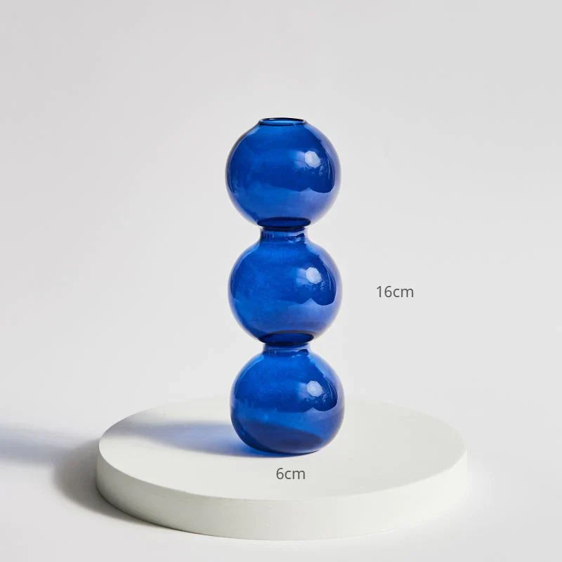 HULIANFU Nordic Creative Glass Bubble Vase Flower Arrangement Spherical Art Flower Ornaments Vases Decoration Home Birthday Gift - Deanwangkt