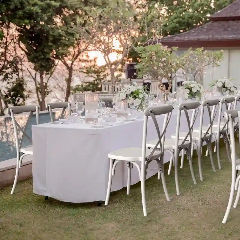 Patio Plastic Stackable Dining Chair Set (Set of 2)