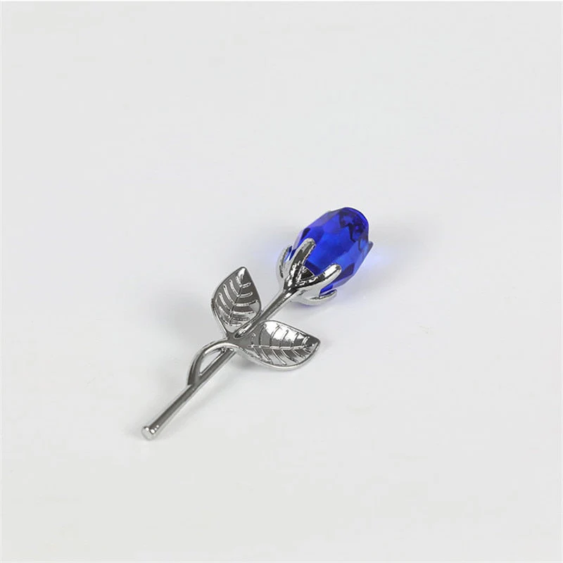 HULIANFU Valentines Day Gift Crystal Glass Rose Artificial Flower Silver Gold Rod Rose Flower for Girlfriend Wedding Gifts for Guest - Deanwangkt