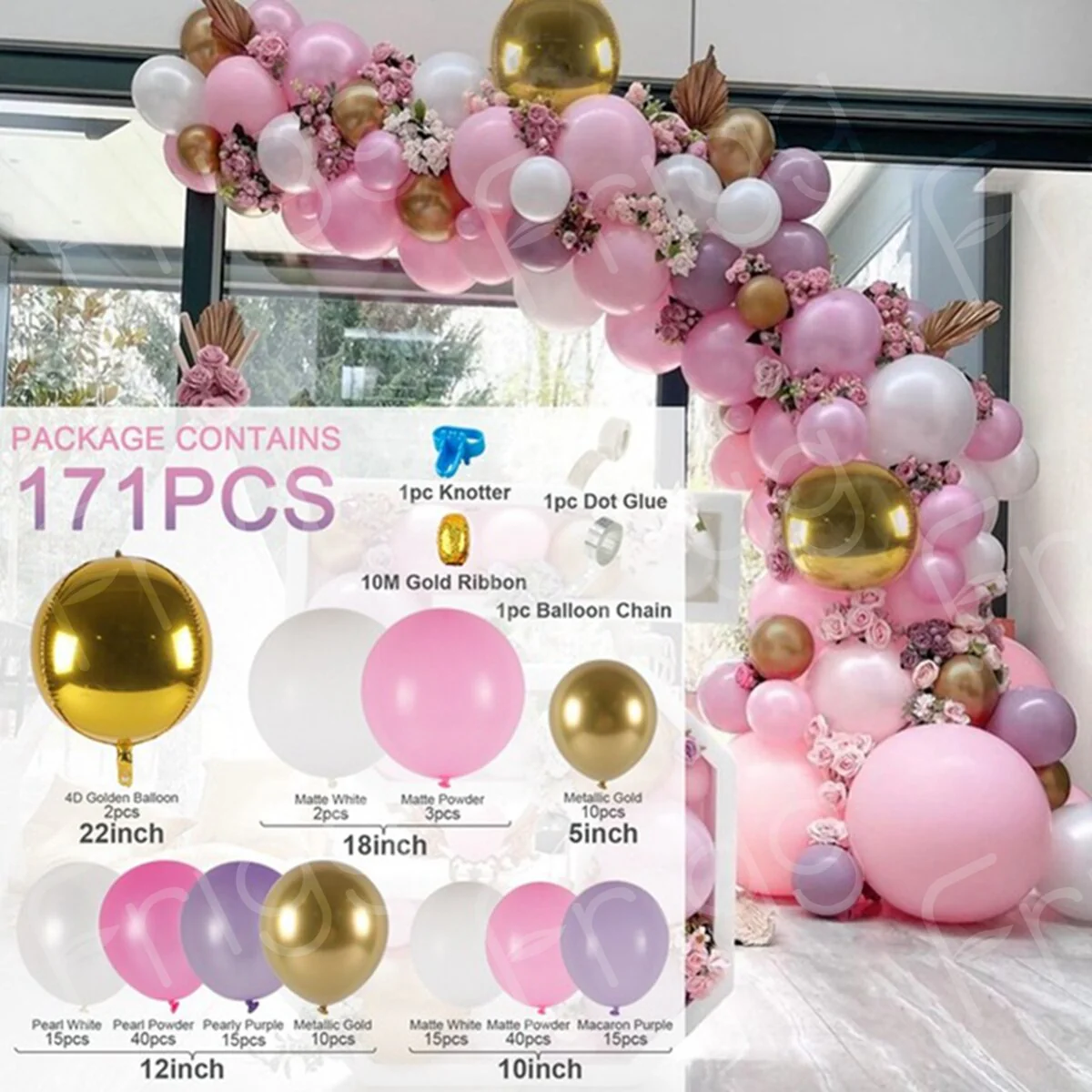 HULIANFU Macaron Pink Balloon Garland Arch Kit Wedding Birthday Party Decoration Kids Globos Rose Gold Confetti Latex Ballon Baby Shower - Deanwangkt