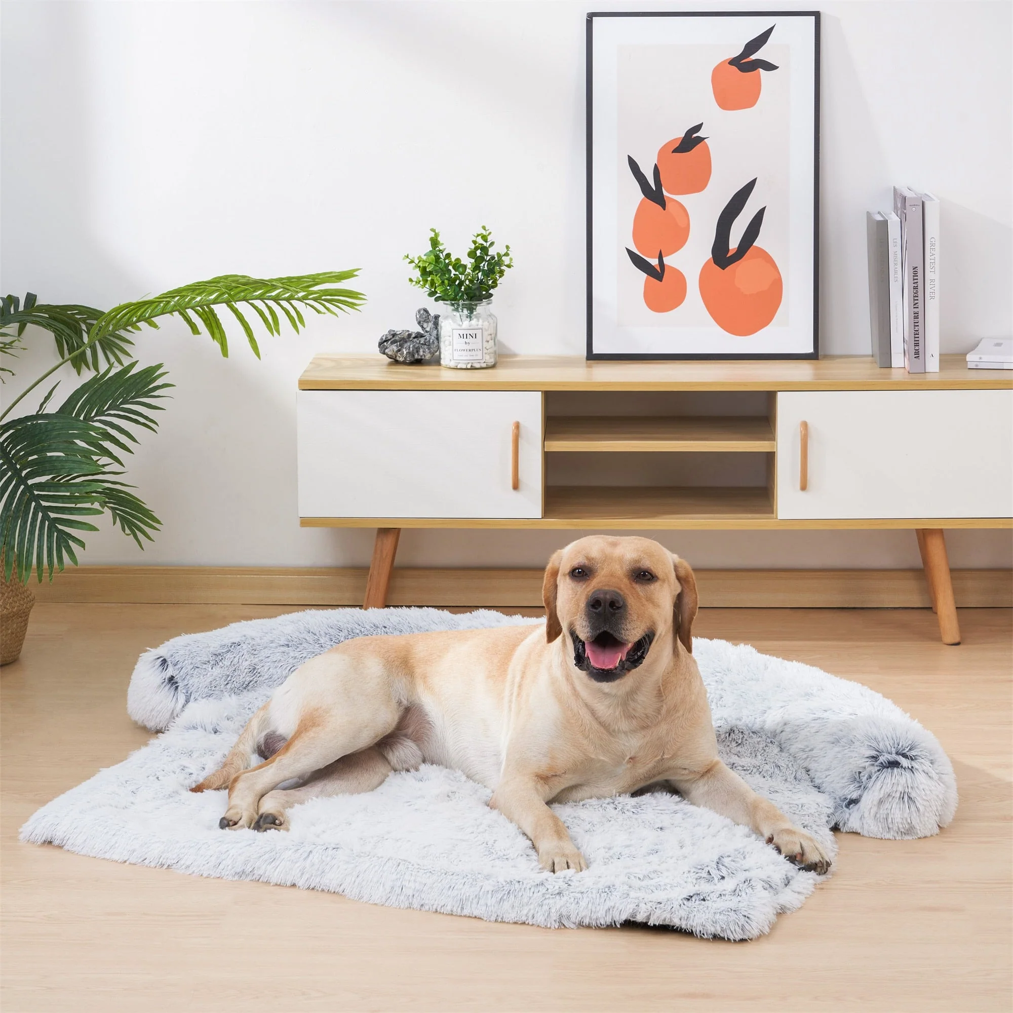 HULIANFU Washable Pet Sofa Dog Bed Calming Bed For Large Dogs Sofa Blanket Winter Warm Cat Bed Mat Couches Car Floor Furniture Protector - Deanwangkt