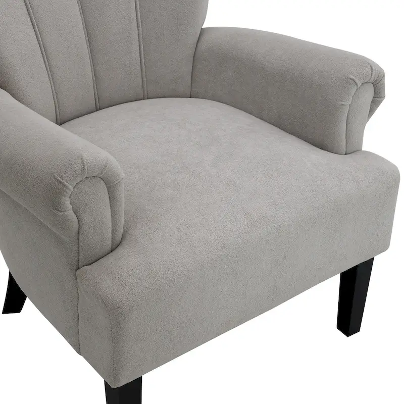 29 Upholstered Arm Chair with High-Density Foam and Channel Back