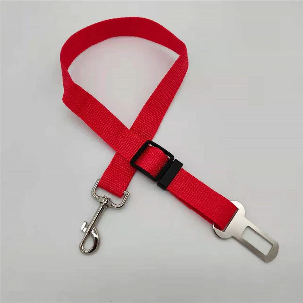 HULIANFU Pet Dog Cat Car Seat Belt Dog Accessories Adjustable Harness Lead Leash Small Medium Travel Clip Puppy Collar Leash Pet Supplies - Deanwangkt