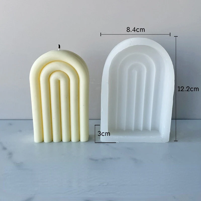 HULIANFU U-shaped Rainbow Bridge Diy Candle Silicone Mold Creative Arched Door N-Shaped Candle Mold Aromatherapy Gypsum Resin Mould - Deanwangkt