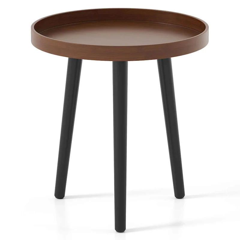 Costway 1/2 PCS Round Side Table Sofa Coffee End Accent Table
