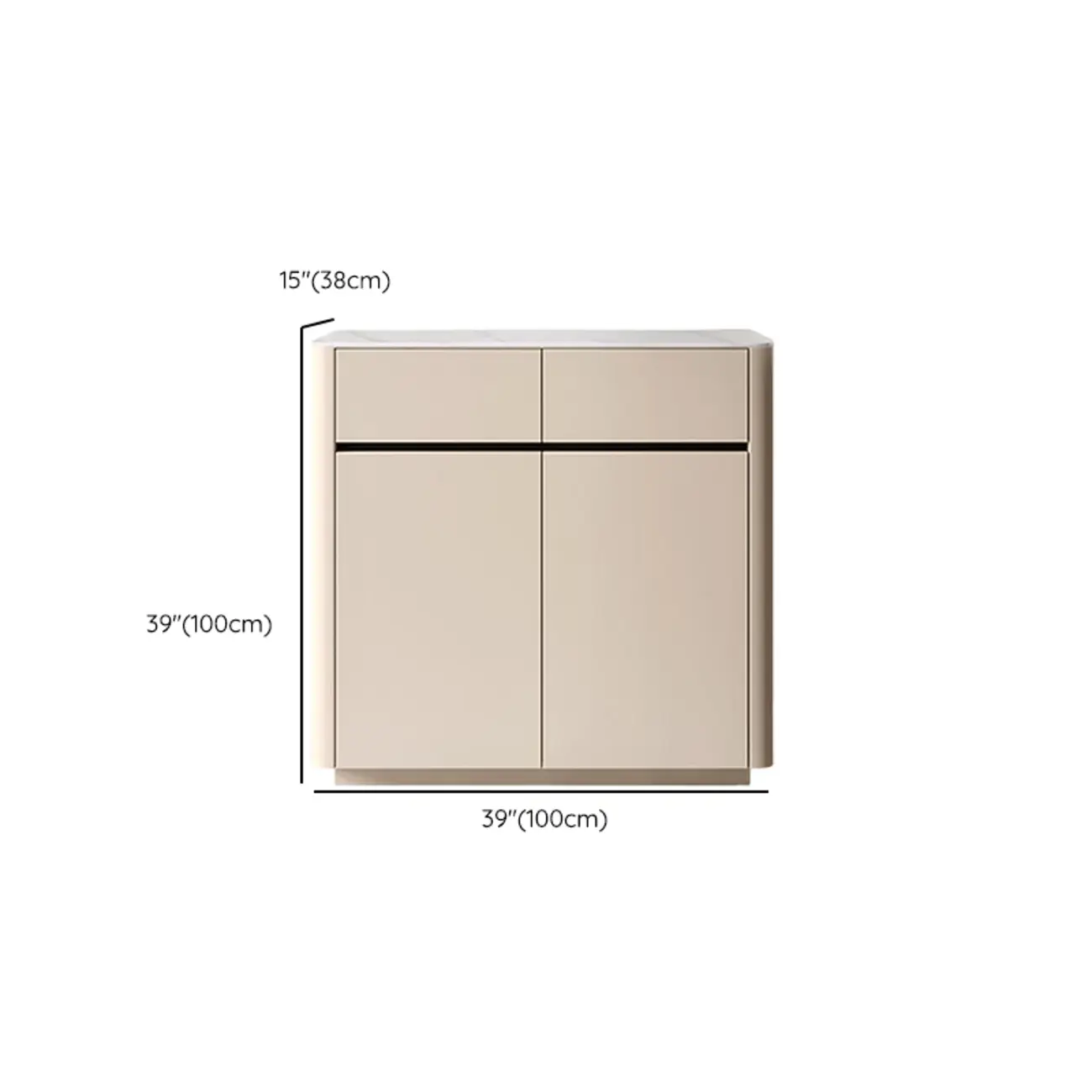Modern Metal Shoe Cabinet with Khaki Finish