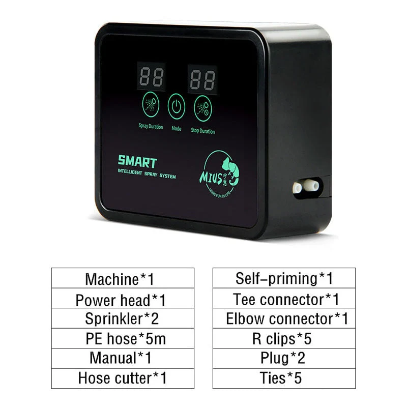 HULIANFU Intelligent Reptile Fogger Electronic Humidifier Timer Automatic Mist System Rainforest Water Spray Control Sprinkler Terrariums - Deanwangkt