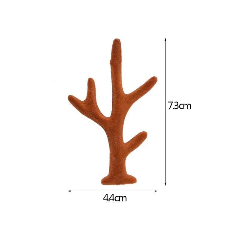 HULIANFU  5 Pairs Red/brown Simulation Antlers DIY Handmade Cute Headband Headdress Accessories Material Christmas Party Decor Photo Props - Deanwangkt