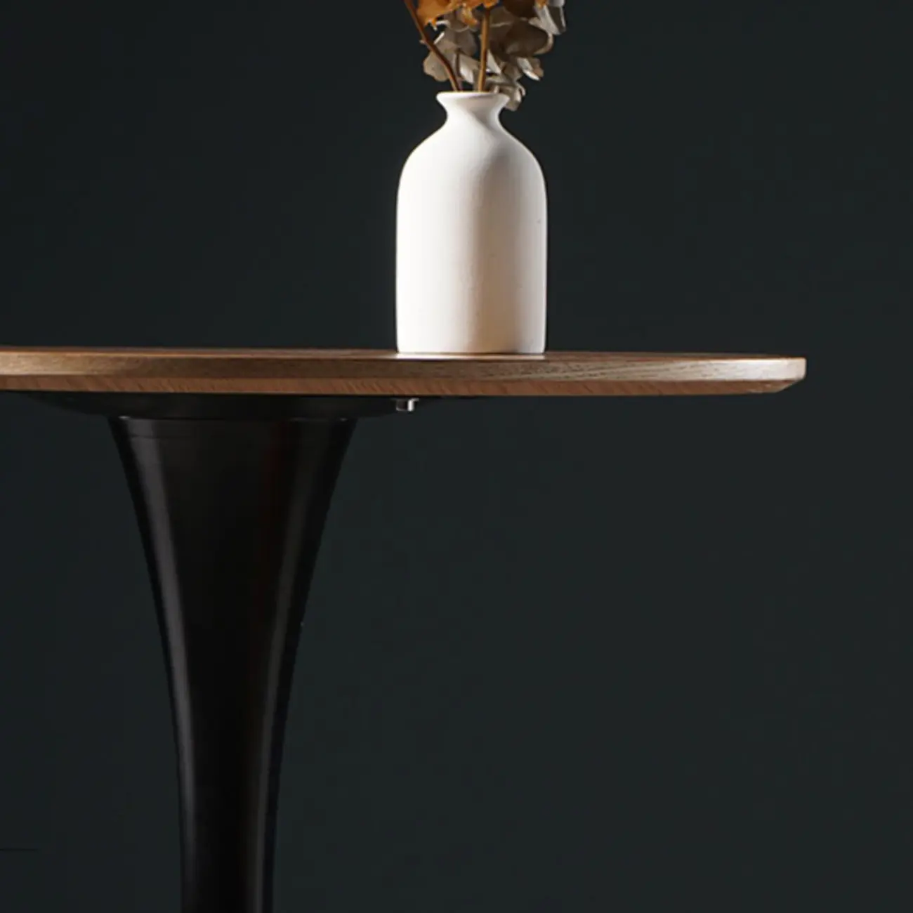 Modern Grey Wooden Round Tulip Base Bar Tables