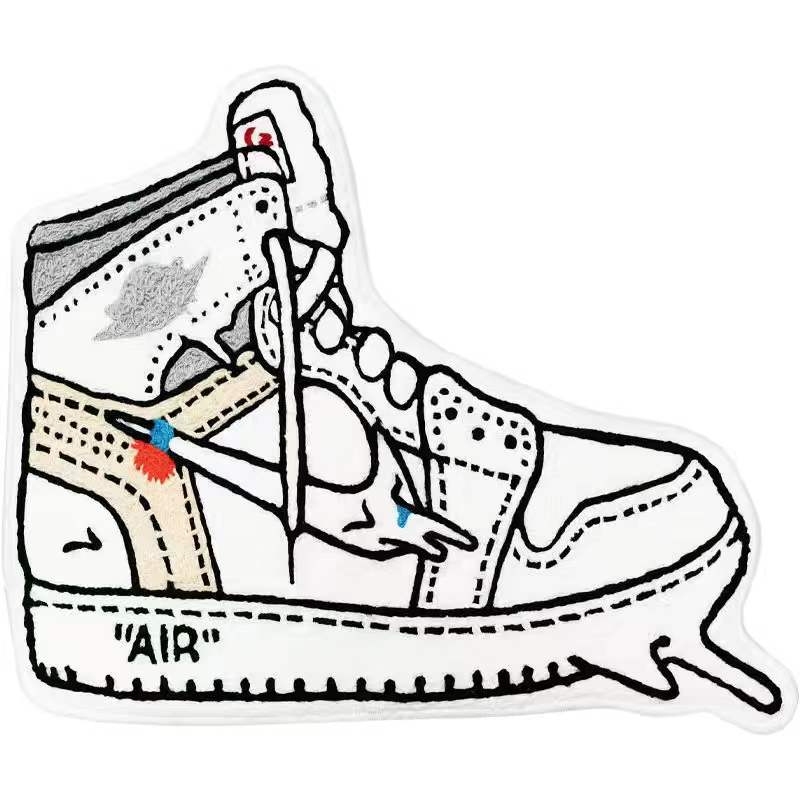 HULIANFU Sneaker Carpet Popular Fashion Rugs Living Room Decoration Bedroom Parlor Children Room Area Rug Mat Soft Flannel Rug and Carpet - Deanwangkt