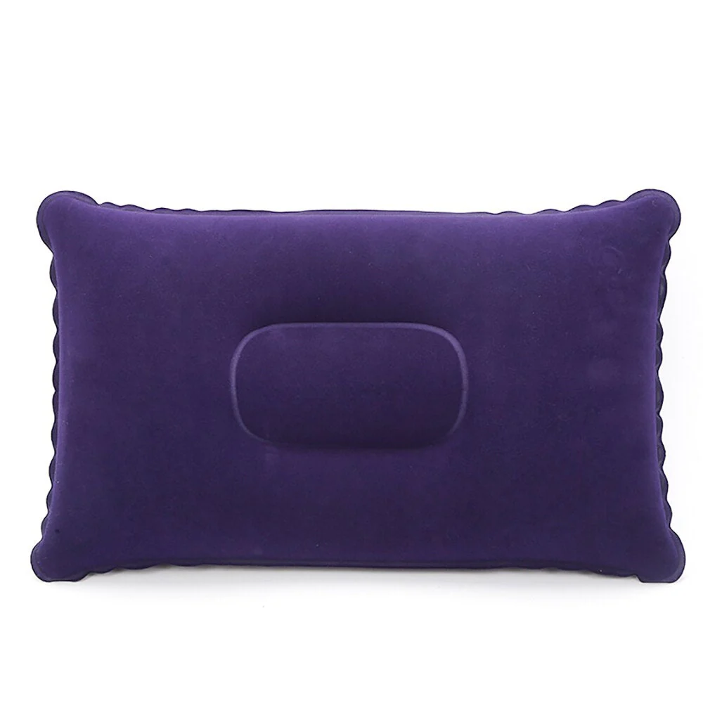 HULIANFU Ultralight Inflatable Air Pillow PVC Nylon Sleep Pillow Outdoor Camping Cushion Travel Car Backrest Airplane Head Rest Support - Deanwangkt