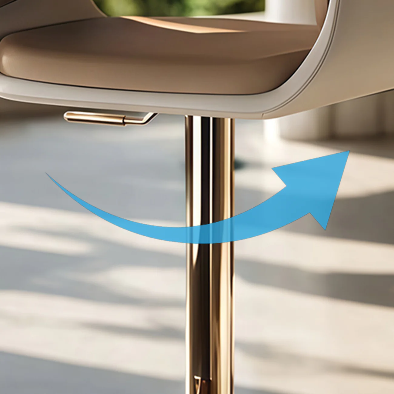 Brown Swivel Genuine Leather Counter Stools with Backs