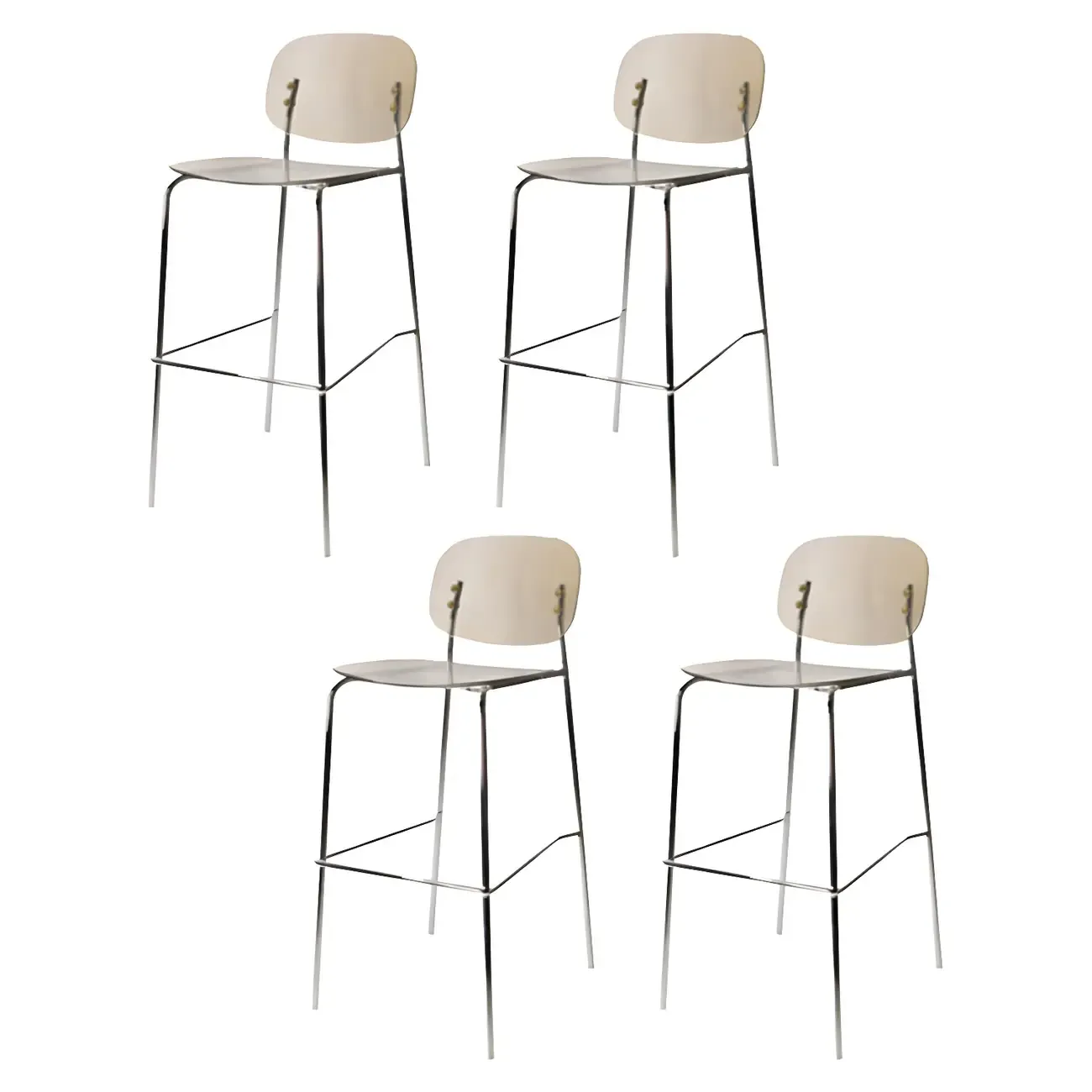 Scandinavian Square Seat Counter Height Acrylic Bar Stools