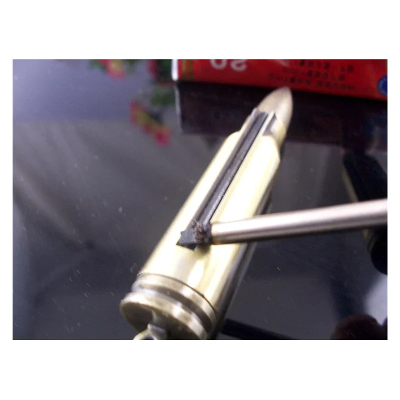 HULIANFU Novel Mini Bullet Shaped Waterproof matches Cigarette Lighters Metal Torch Flame Lighter Gadget Smoker Man Gift Key Accessories - Deanwangkt