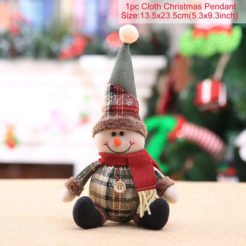 HULIANFU Santa Claus Christmas Doll Merry Christmas Decorations for Home Elk Christmas Ornaments Xmas Tree Decor  Navidad Natal Gifts - Deanwangkt
