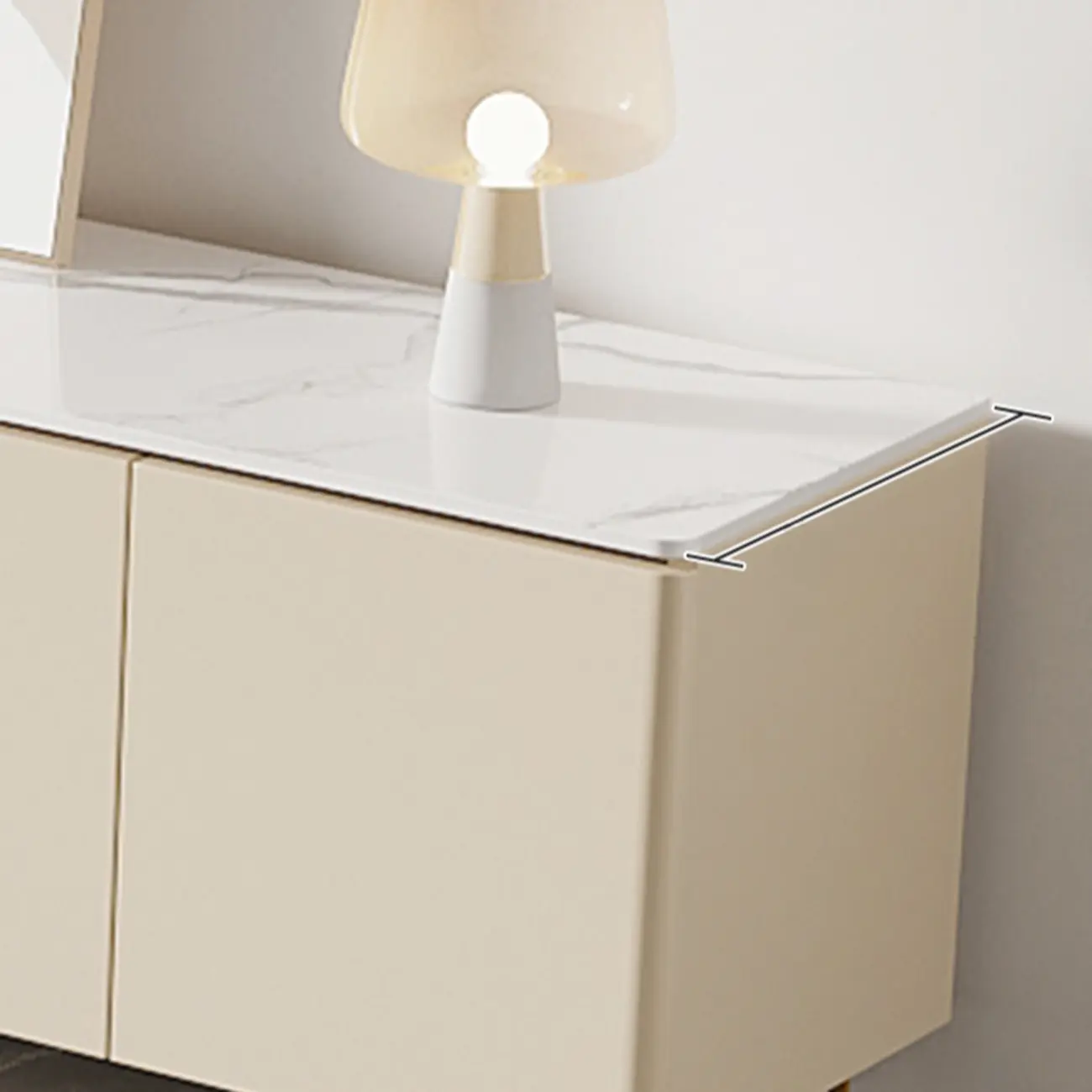 Modern Stone TV Stand with Soft Close Drawers