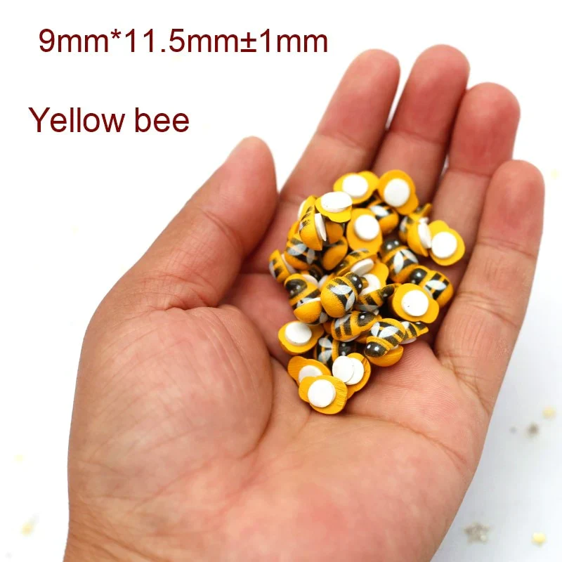 HULIANFU MINI Wood Bee Ladybug Colorful with Glue Home Refrigerator Wall Decoration DIY Handmade Child Gift Party Accessories 50/100pcs - Deanwangkt