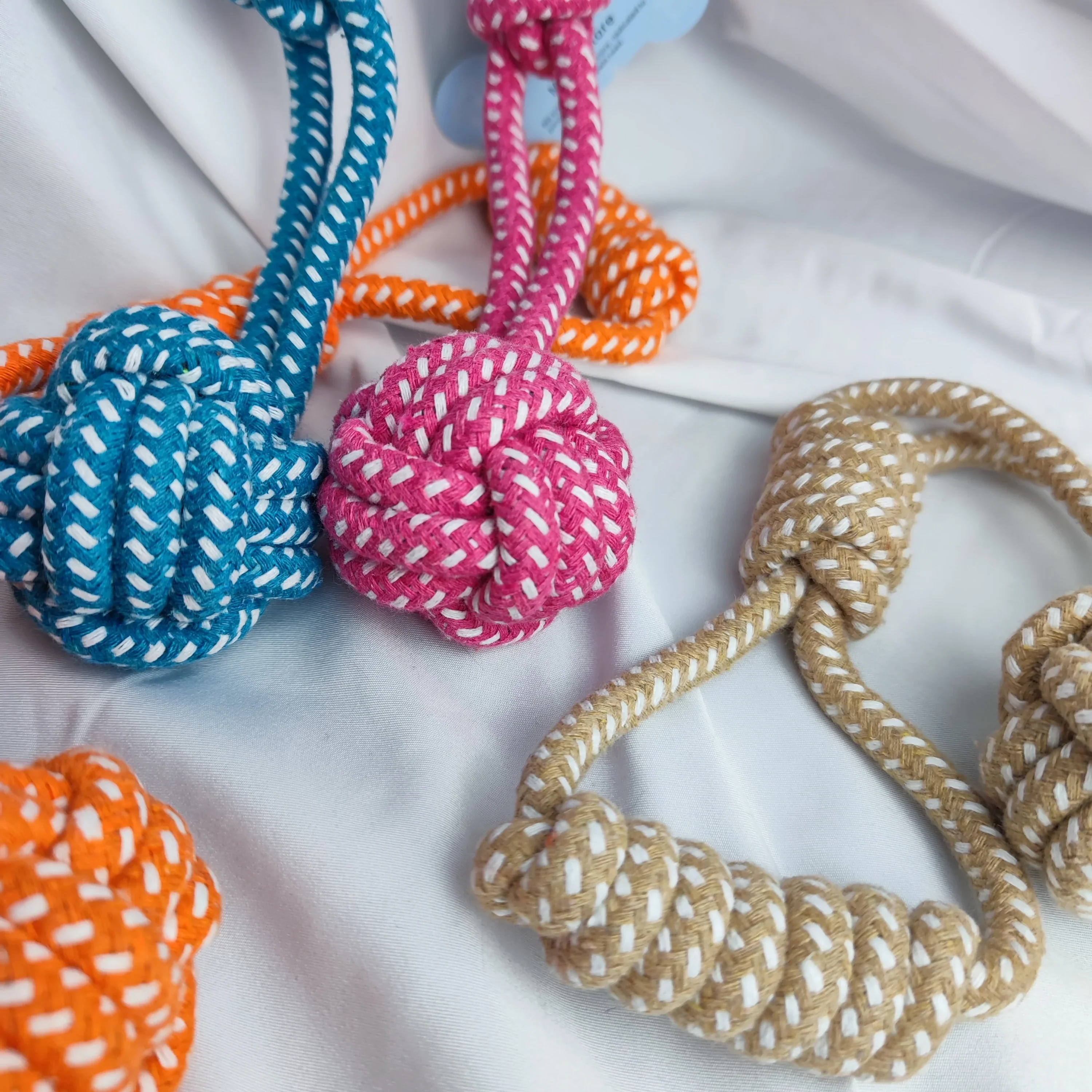 HULIANFU MZHQ 1 Solid color Cotton Rope Braided Labrador Training Molar Teeth Bite-Resistant Teeth Cleaning Dog Pet Toy Ball Dog Supplies - Deanwangkt
