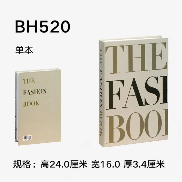 HULIANFU Ins Fashion Fake Books for Decoration Home Decor Coffee Table Book Simulation Prop Book Model Hotel Room Unopenable Box Book - Deanwangkt