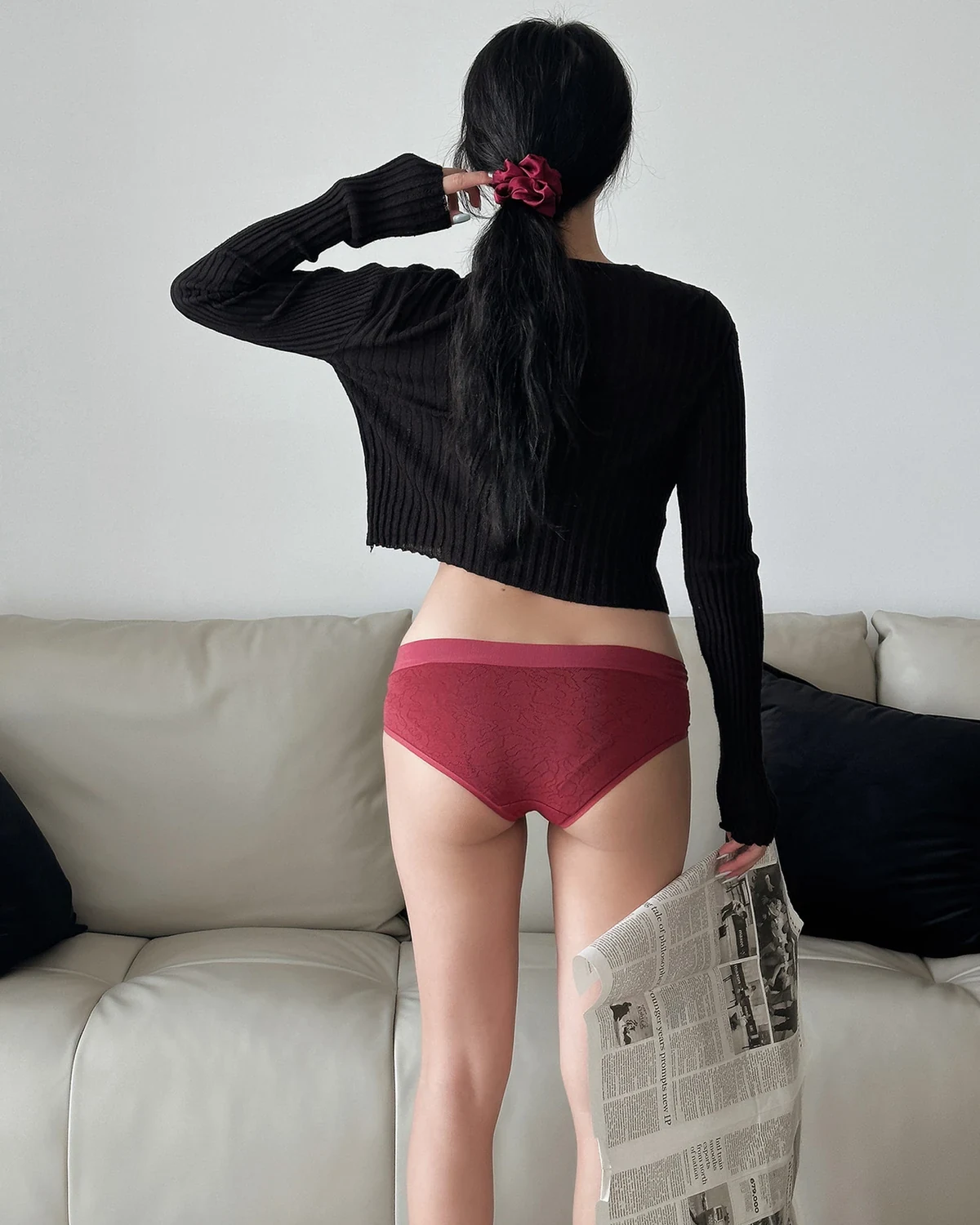 High Stretch Non-Tight Low-Waist Full-Coverage Butt Sexy 3-Pack Women's Panties, Modal Gusset Breathable Briefs