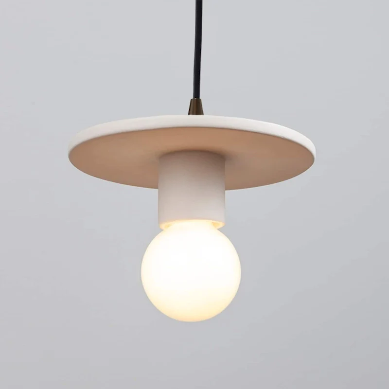 Justice Design Group Ceramic Discus Pendant - Bisque