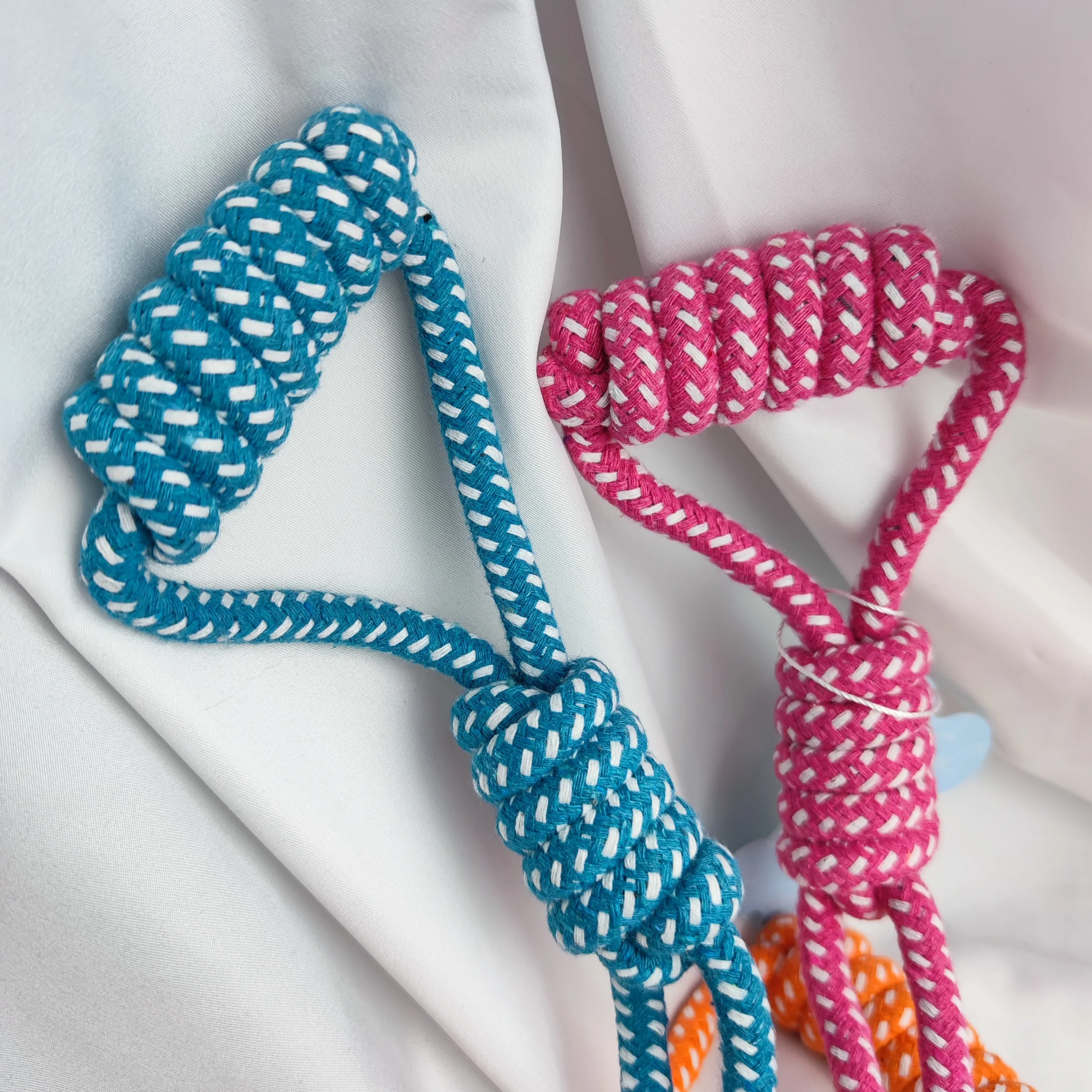 HULIANFU MZHQ 1 Solid color Cotton Rope Braided Labrador Training Molar Teeth Bite-Resistant Teeth Cleaning Dog Pet Toy Ball Dog Supplies - Deanwangkt