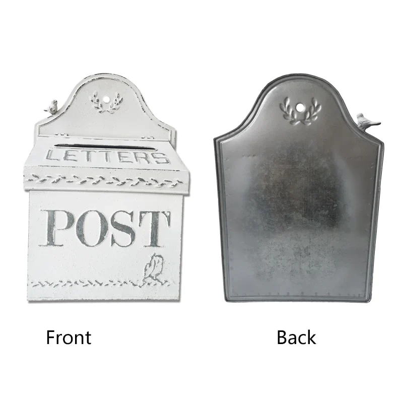 HULIANFU Outdoor Garden Retro Mailbox Decorative Wall Mounted Metal Country Mailbox Post Box - Deanwangkt
