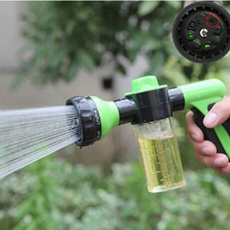 HULIANFU Water Gun Hose Nozzle Car Washer Garden Watering Jet Spray High Pressure Sprinkler Foam Lance Automobiles Cleaning Tool - Deanwangkt