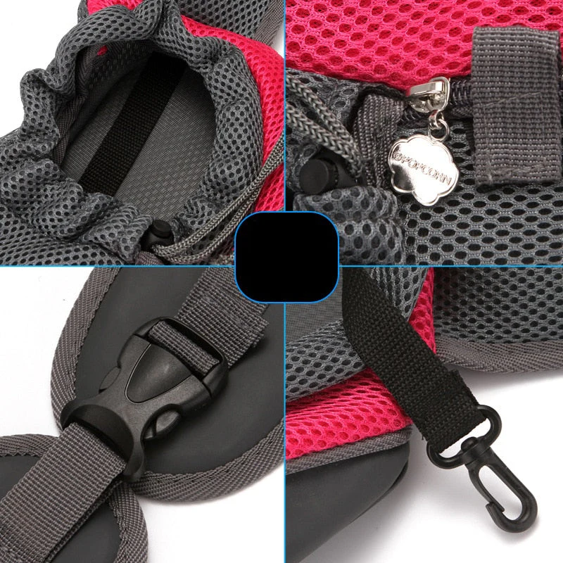 HULIANFU Pet Puppy Carrier S/L Outdoor Travel Dog Shoulder Bag Mesh Oxford Single Comfort Sling Handbag Tote Pouch - Deanwangkt