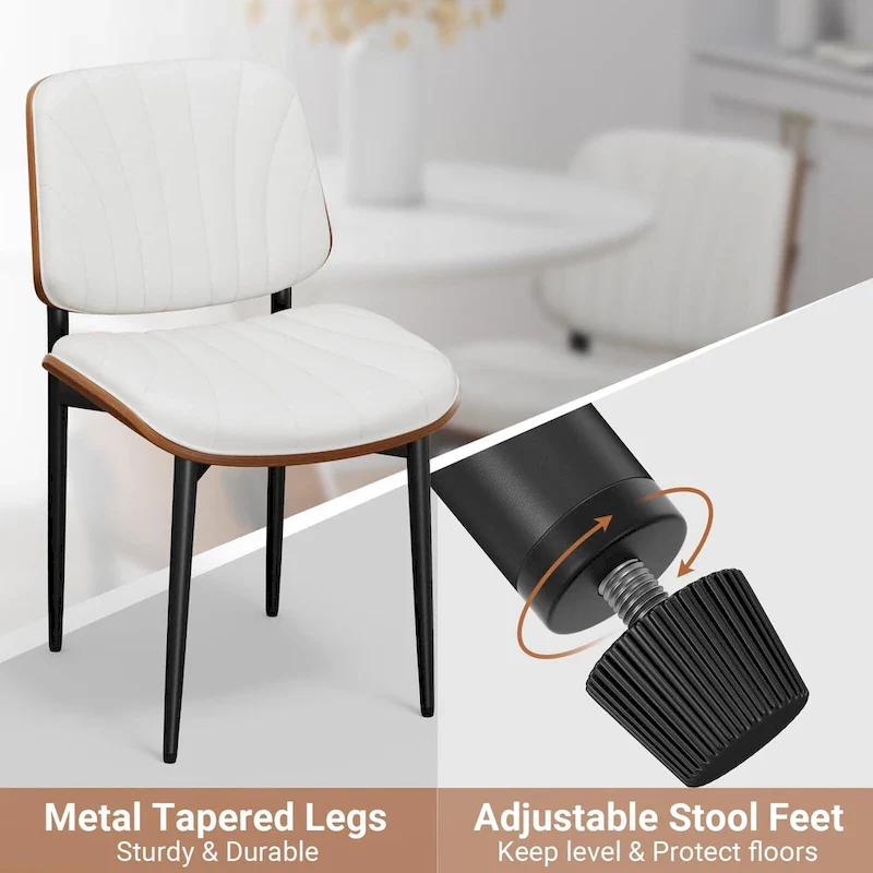 Mid Century Modern Dining Chairs, Upholstered Dining Chairs Set of 2