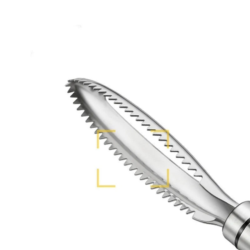 HULIANFU Kitchen accessories Stainles Fish Scales Scraping Graters Fast Remove Fish Cleaning Peeler Scraper Fish bone tweezers tool gadge - Deanwangkt
