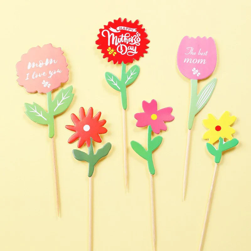 HULIANFU New Back Silk Gauze Skirt Happy Mothers Day Cake Topper Girl Birthday Cake Decoration Party Supplies Cake Decorating Tools - Deanwangkt