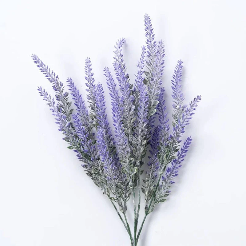 HULIANFU 2026  A Bunch of Provence Lavender Plastic Artificial Flowers False Plants Wedding Home Decoration Christmas Table Decoration - Deanwangkt