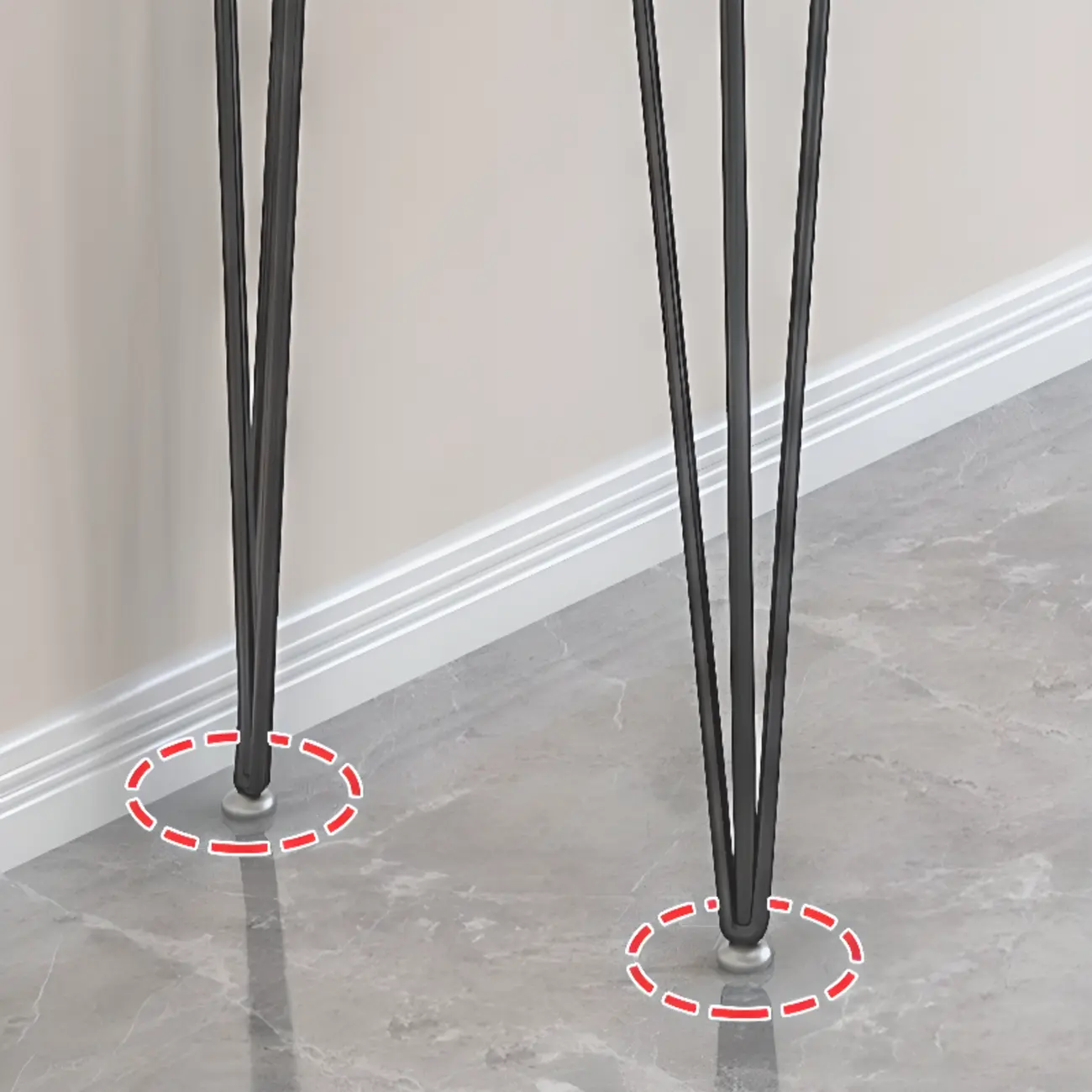 Sleek Modern White Bar Height Table Wood Top Metal Base