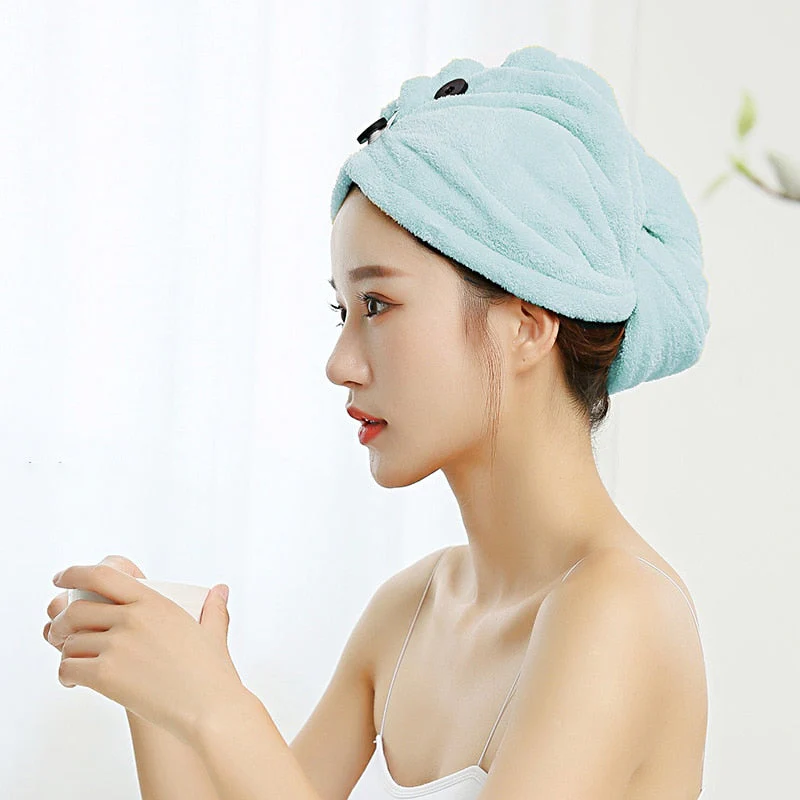 HULIANFU Women Microfiber Towel Hair Towel Bath Towels for Adults Home Terry Towels Bathroom Serviette De Douche Turban for Drying Hair - Deanwangkt