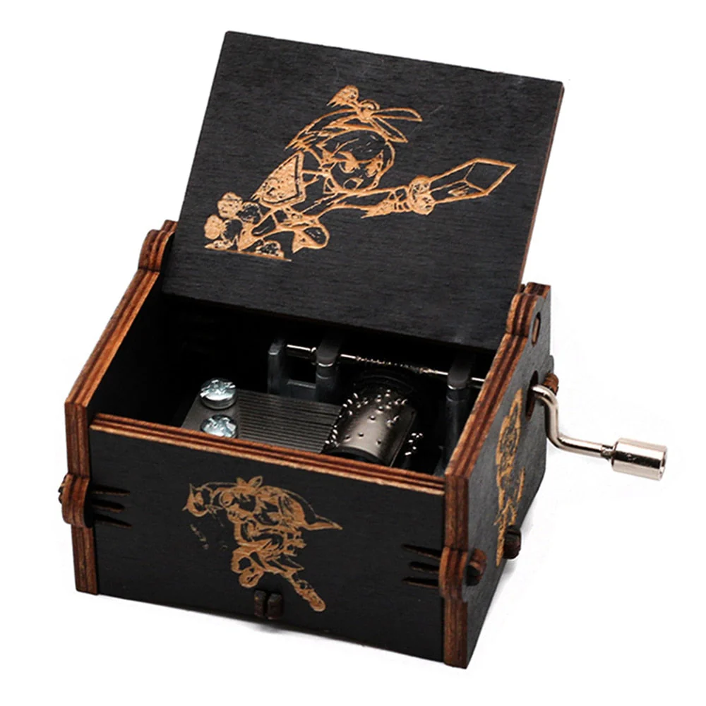 HULIANFU  Wooden Hand Crank Music Box Magic School Game Jurassic Park Godfather Children  Holiday Gift Christmas New Year Gift - Deanwangkt
