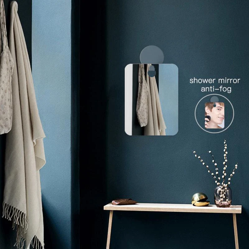HULIANFU Shaving Mirror Anti Fog Shower Mirror Bathroom Fogless Fog Free Mirror Washroom Travel Bathroom Accessories Shaving Mirror Tools - Deanwangkt
