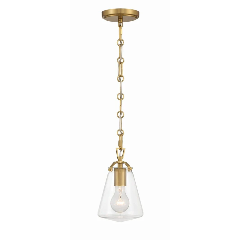 Voss 1 Light Luxe Gold Mini Pendant - 5.75 W x 9 H x 5.75 D