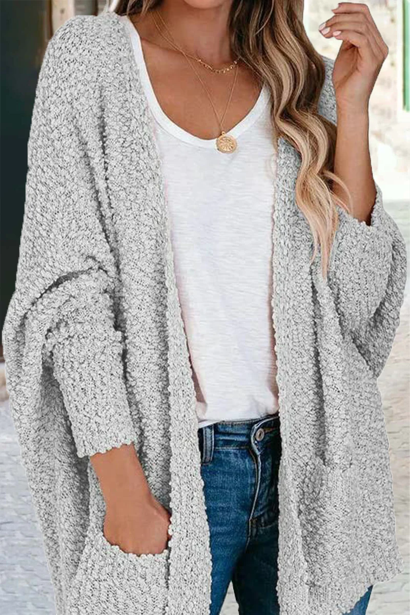 hulianfu Casual Daily Comfy Bat Sleeve Cardigan(5 Colors) - Deanwangkt