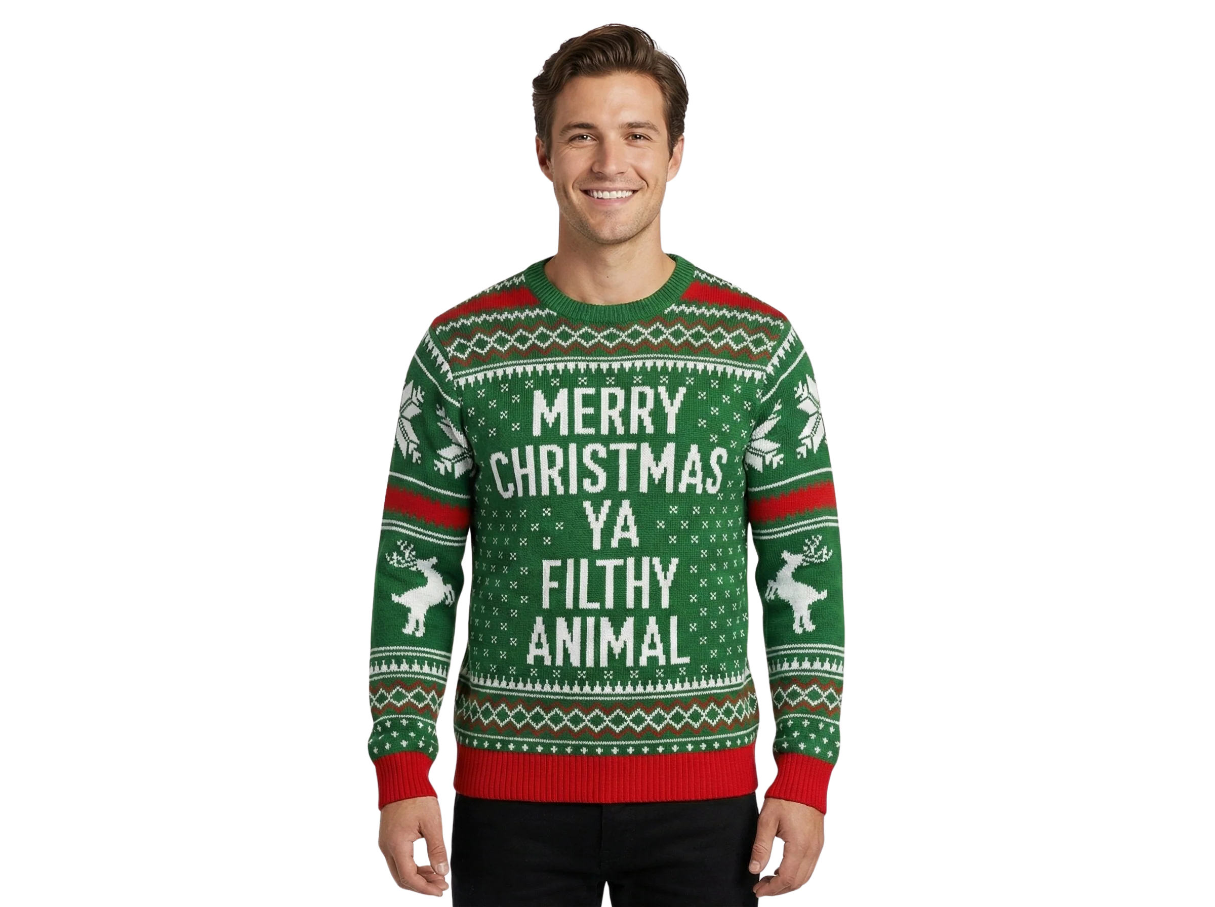 Filthy Animal Adult Unisex Green Ugly Christmas Sweater