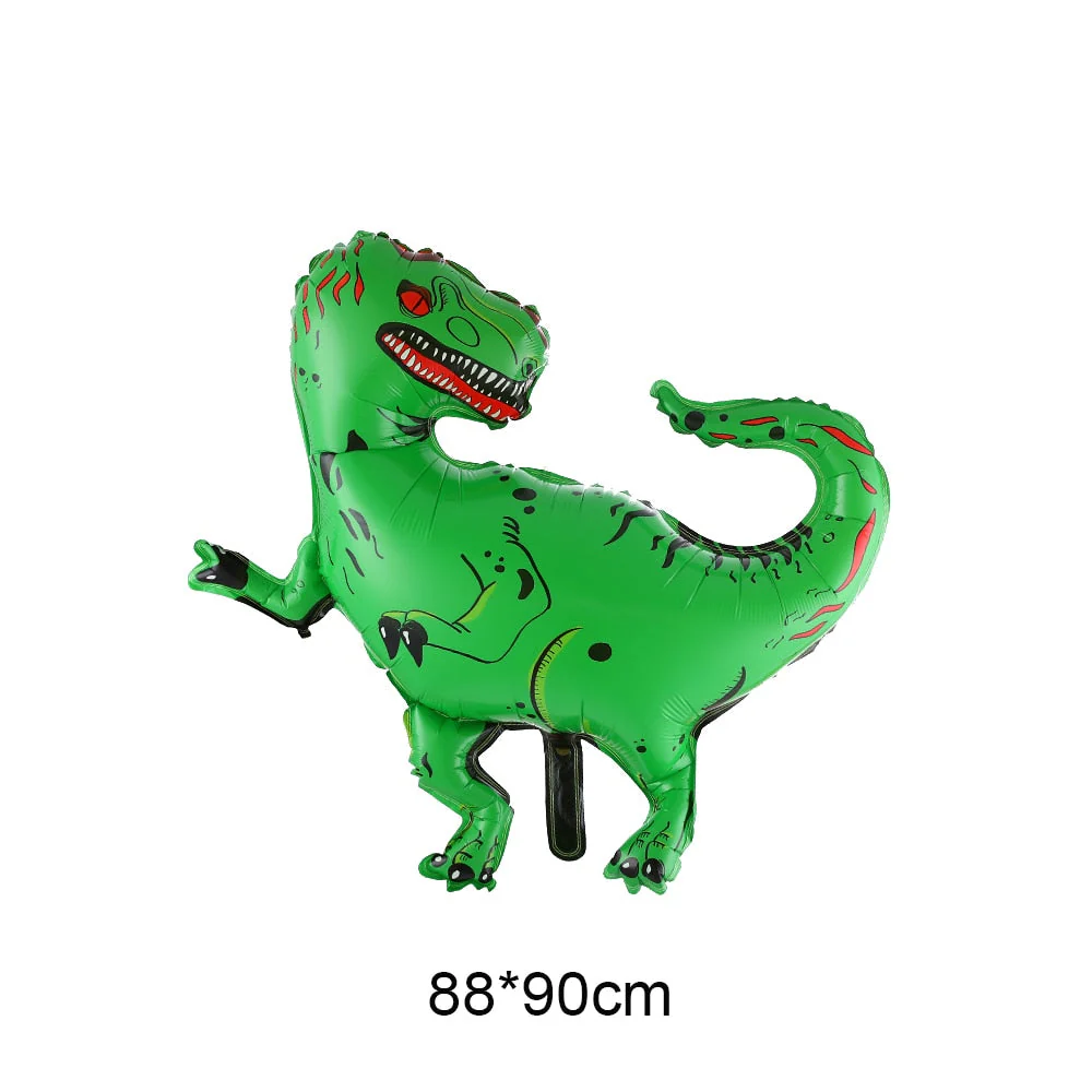 HULIANFU Large 4D Walking Dinosaur Foil Balloons Jungle Animal Boys Birthday Party Decors Jurassic  Standind Dragon Kids Toys Air Globos - Deanwangkt