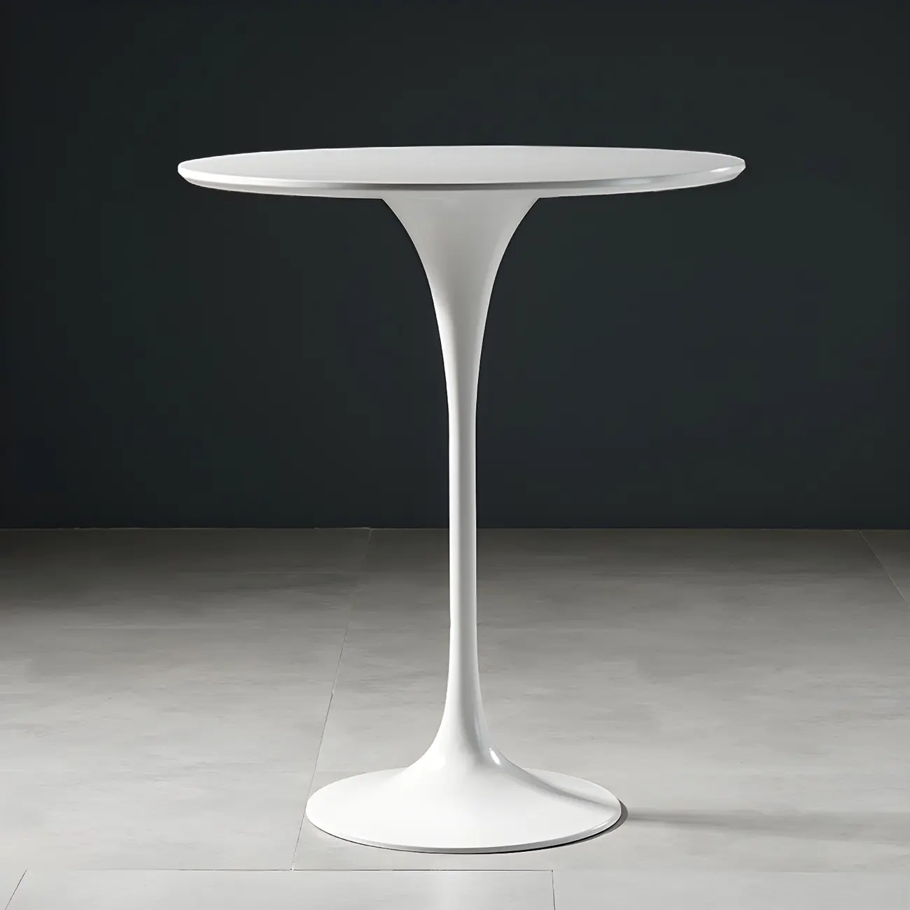 Glam Round Tall Bistro Table Pedestal Base Bar Table