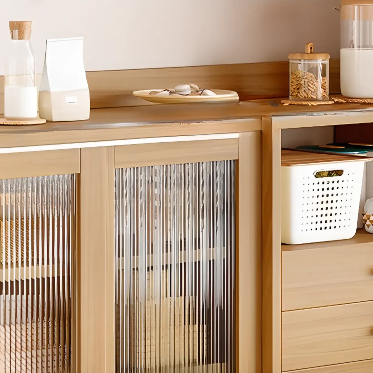 Modern Slab Sideboard with Drawers Cabinets