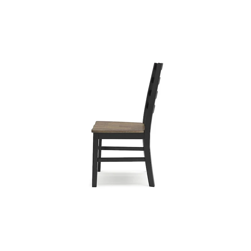 Signature Design by Ashley Wildenauer Brown/Black Dining Chair - 19 W x 23.25 D x 39 H